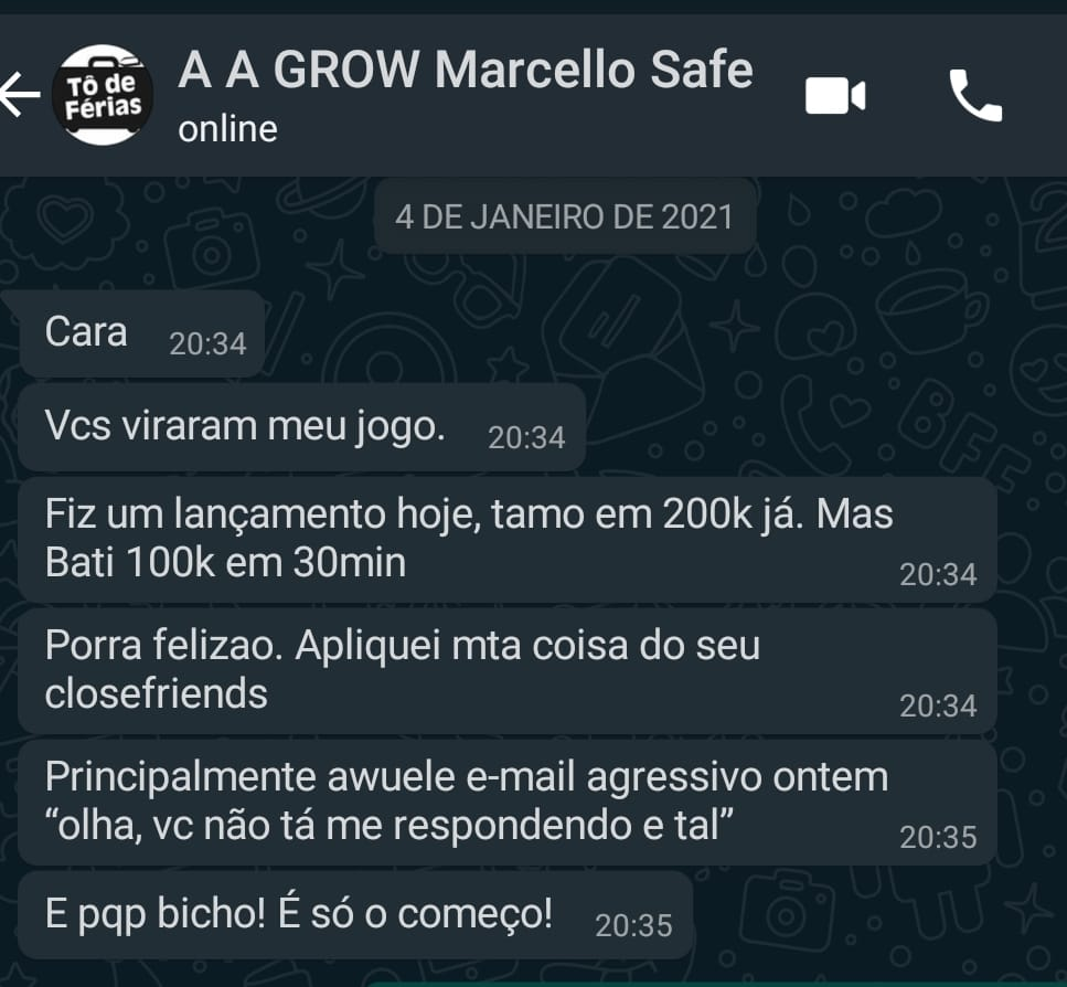 Depoimento real de aluno da Mentoria O Fim da Indicação 1