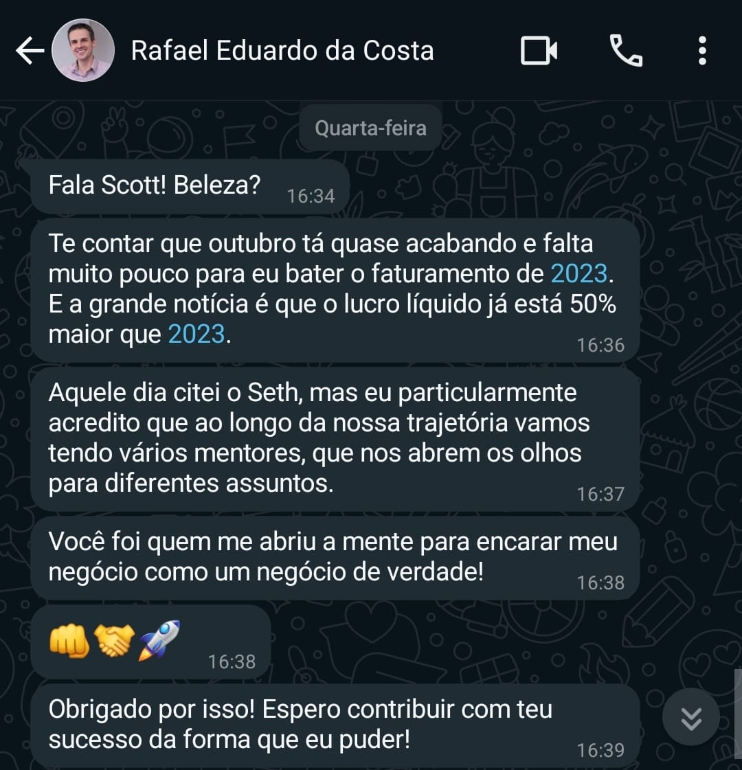 Depoimento real de aluno da Mentoria O Fim da Indicação 4