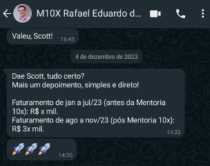 Depoimento real de aluno da Mentoria O Fim da Indicação 5